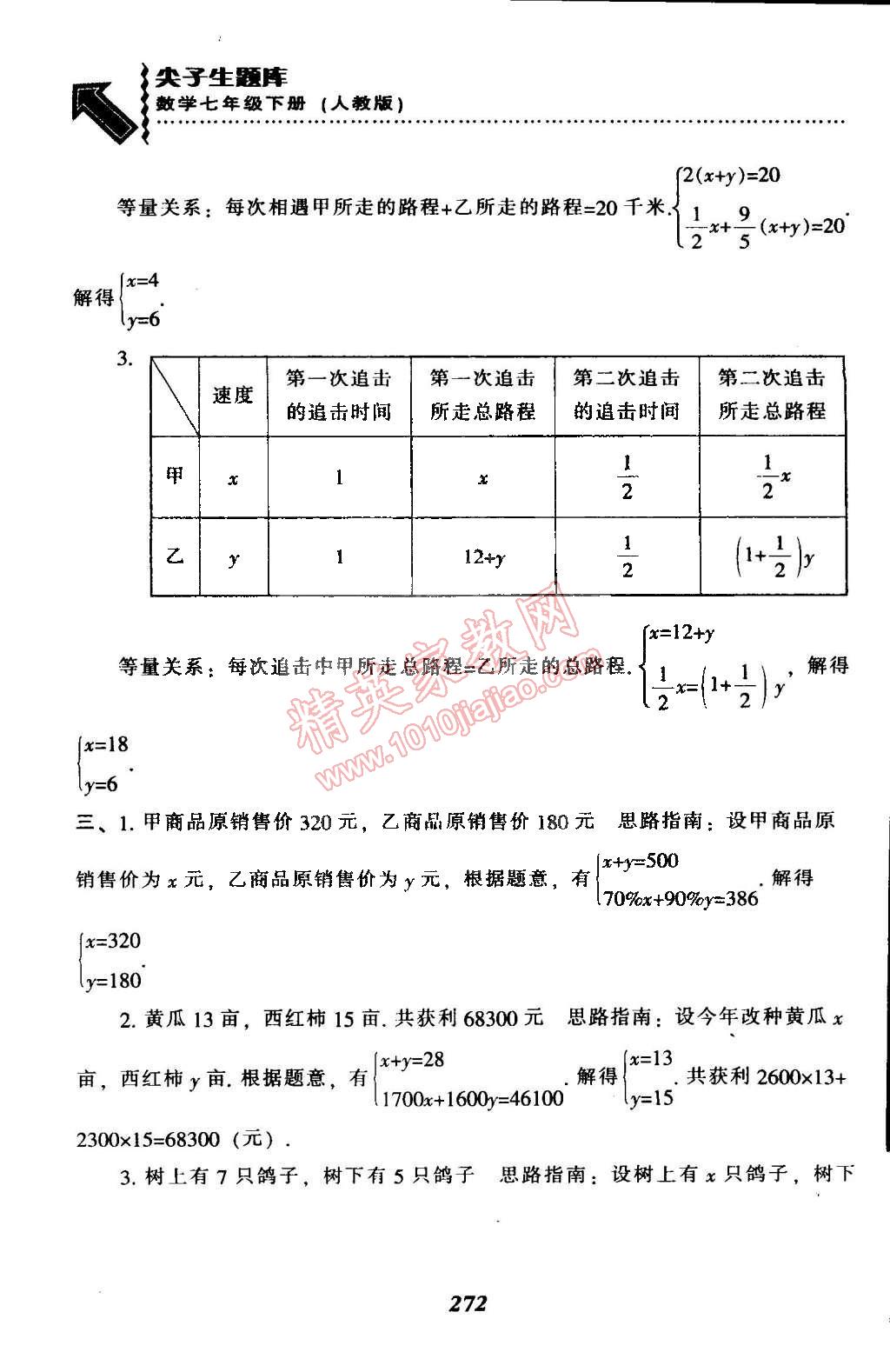 2015年尖子生題庫最新升級七年級數(shù)學下冊人教版 第47頁