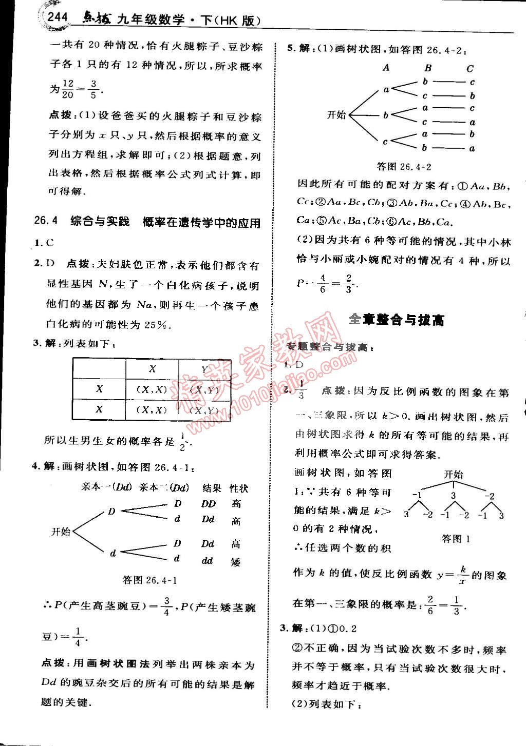 2015年特高級教師點撥九年級數(shù)學下冊滬科版 第68頁