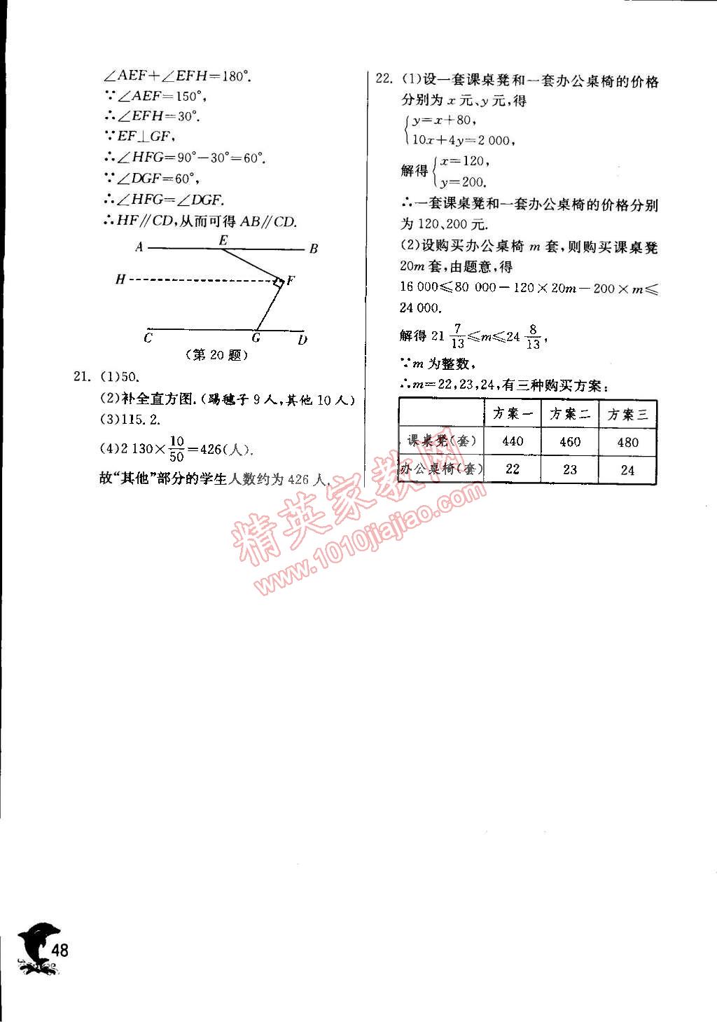 2015年實(shí)驗(yàn)班提優(yōu)訓(xùn)練七年級(jí)數(shù)學(xué)下冊(cè)天津?qū)０?nbsp;第53頁(yè)