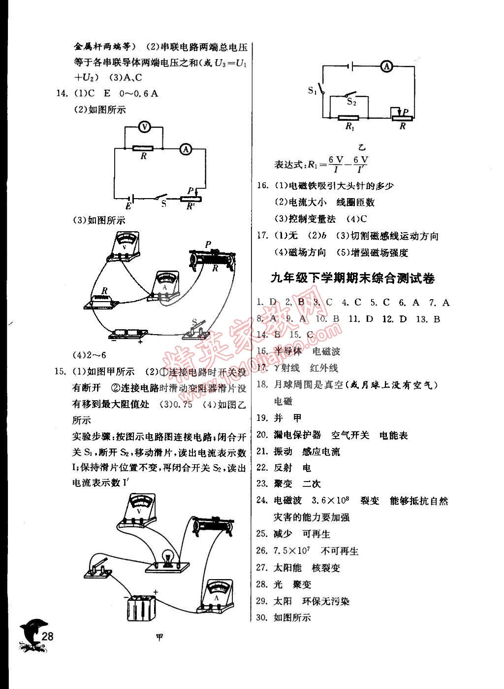 2015年實(shí)驗(yàn)班提優(yōu)訓(xùn)練九年級(jí)物理下冊(cè)天津?qū)０?nbsp;第28頁(yè)