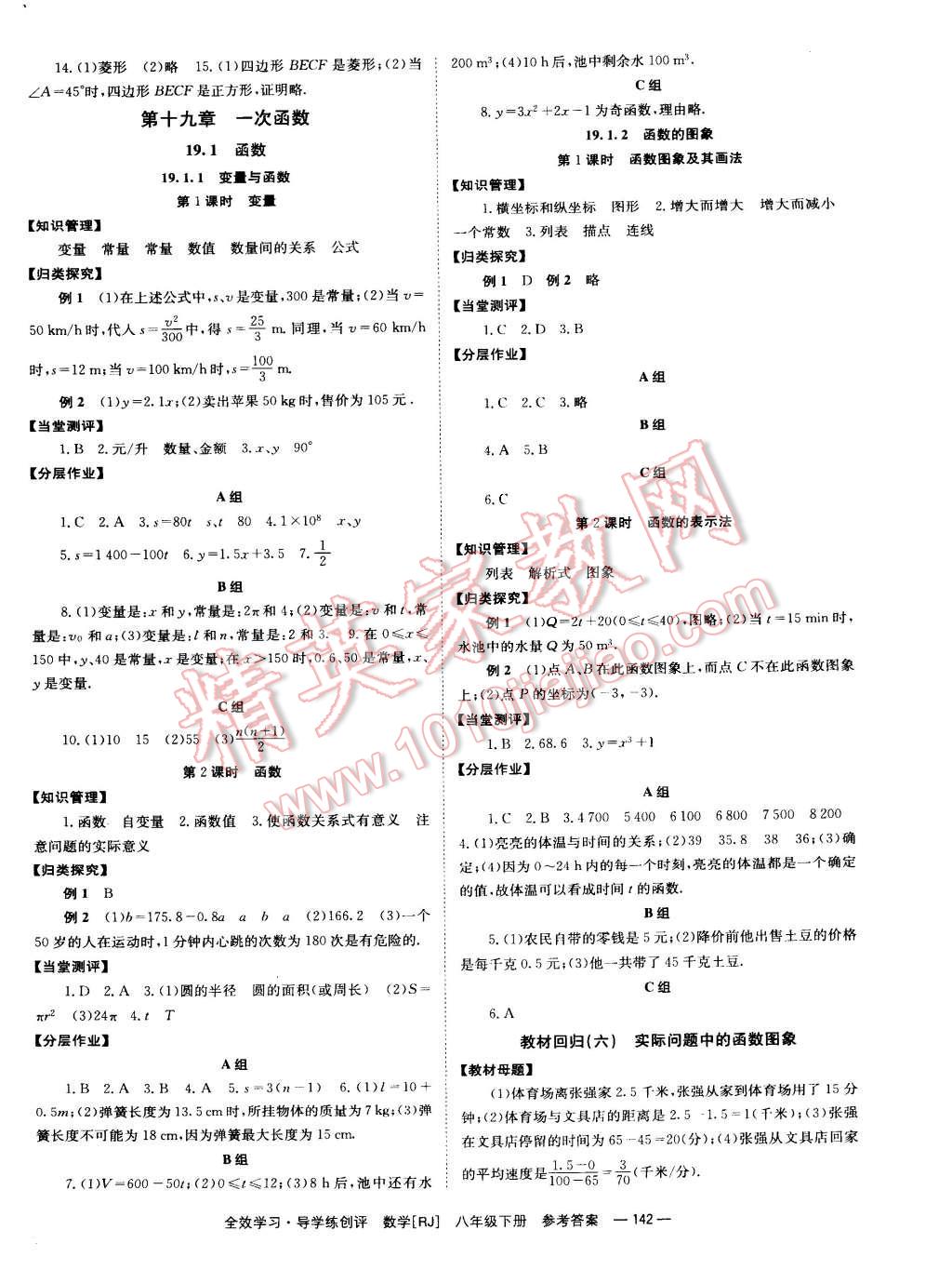 2015年全效學(xué)習(xí)八年級數(shù)學(xué)下冊人教版 第6頁