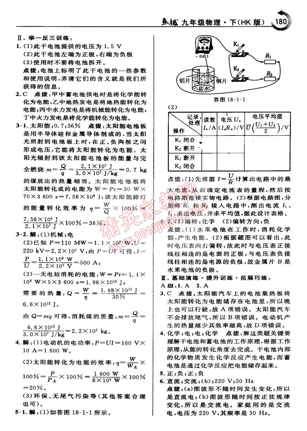 2015年特高級教師點撥九年級物理下冊滬科版 第12頁