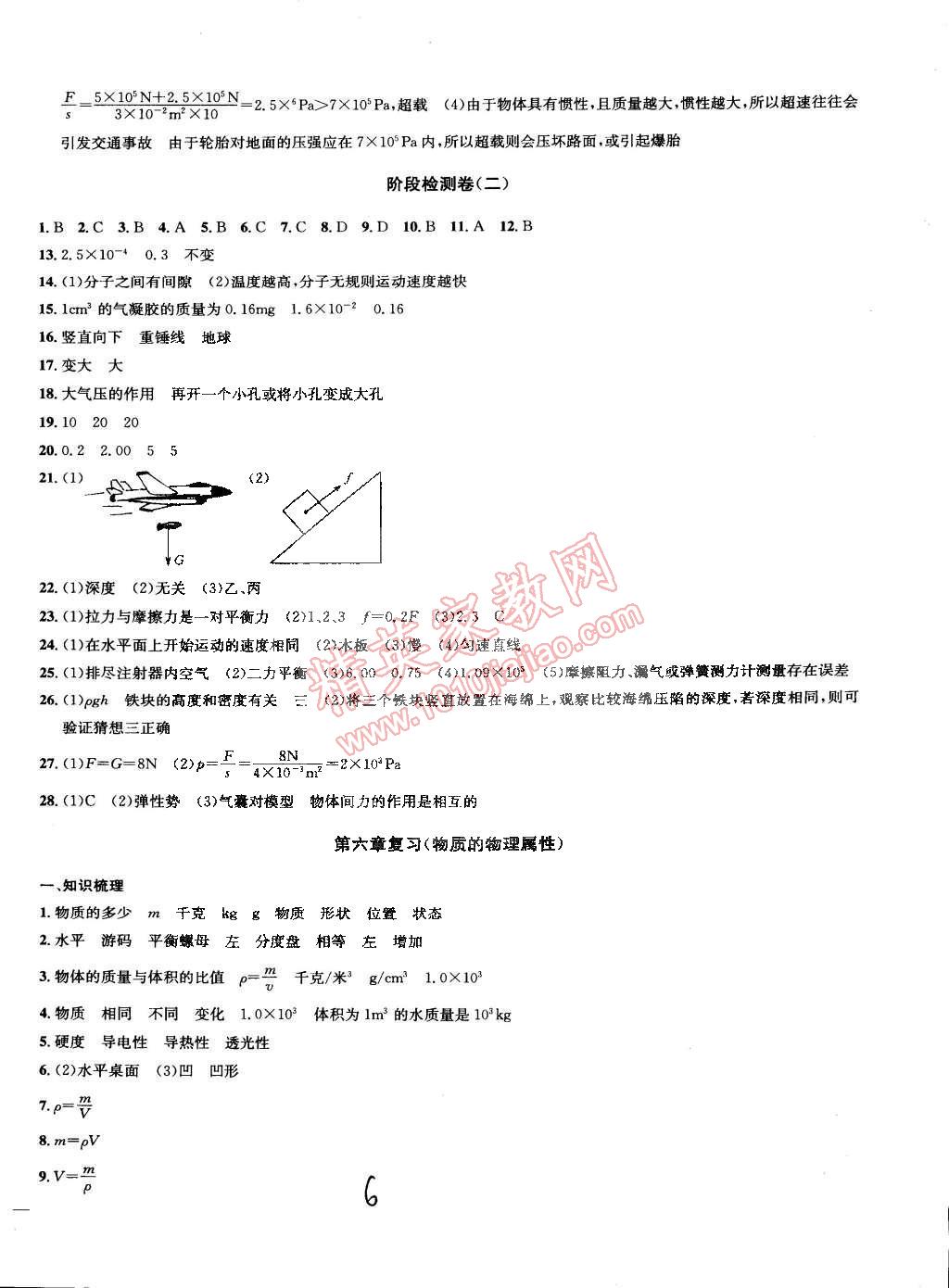 2015年金鑰匙沖刺名校大試卷八年級(jí)物理下冊(cè)國標(biāo)江蘇版 第6頁