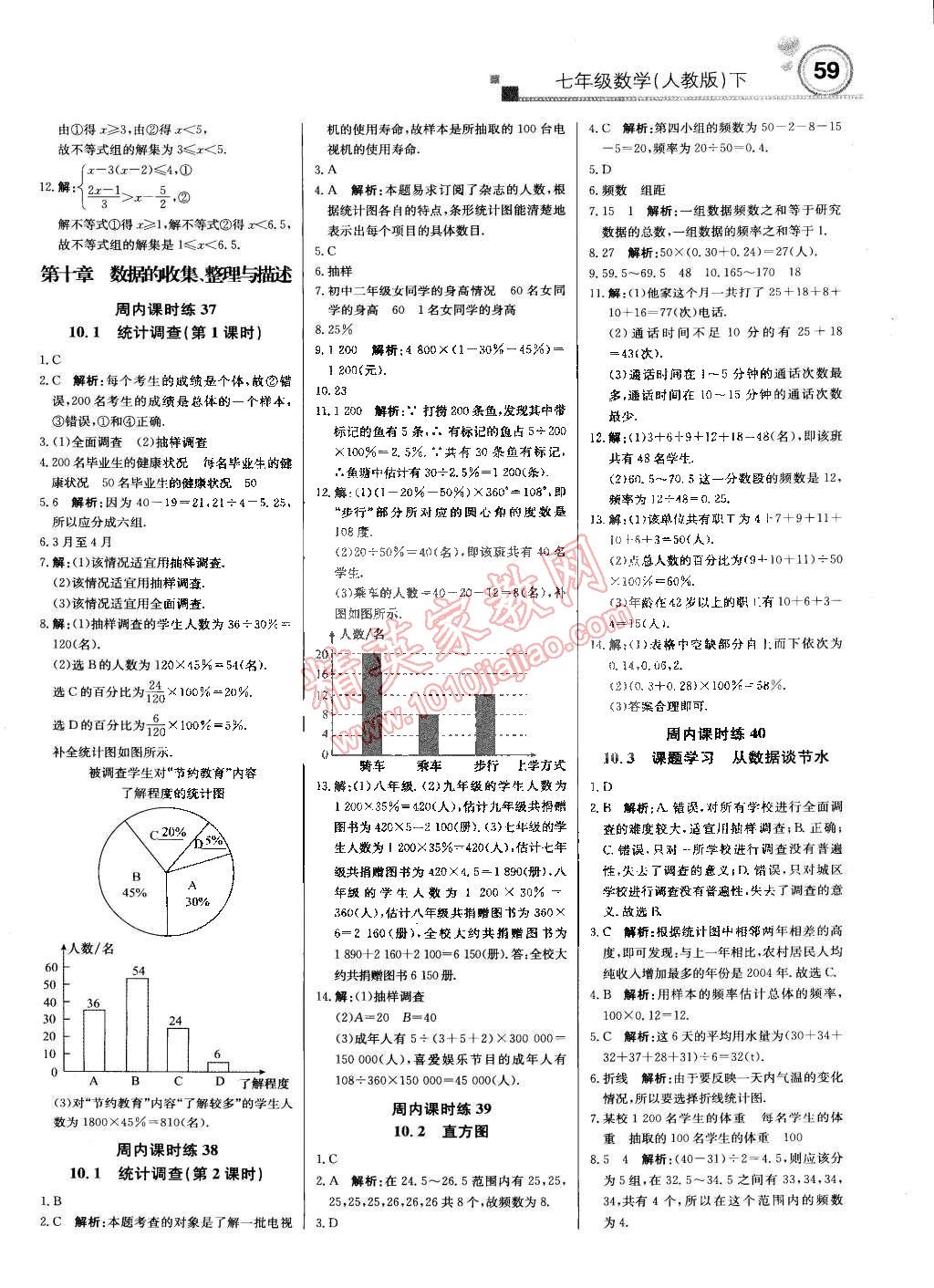 2015年輕巧奪冠周測月考直通中考七年級數(shù)學(xué)下冊人教版 第11頁