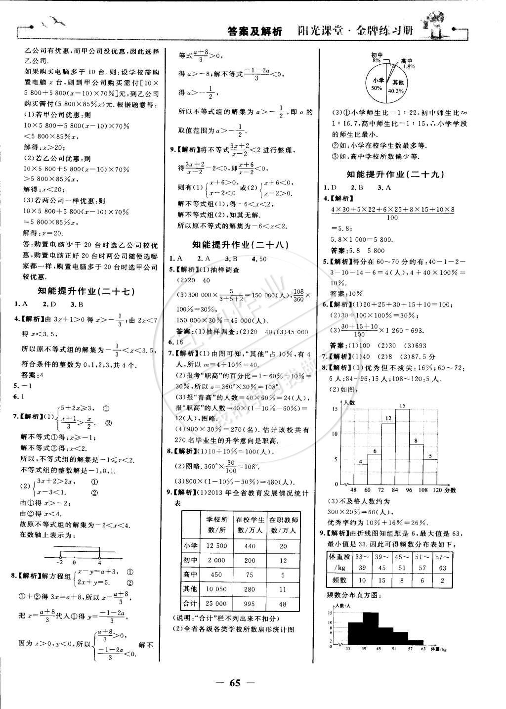 2015年陽光課堂金牌練習(xí)冊七年級數(shù)學(xué)下冊人教版 第17頁