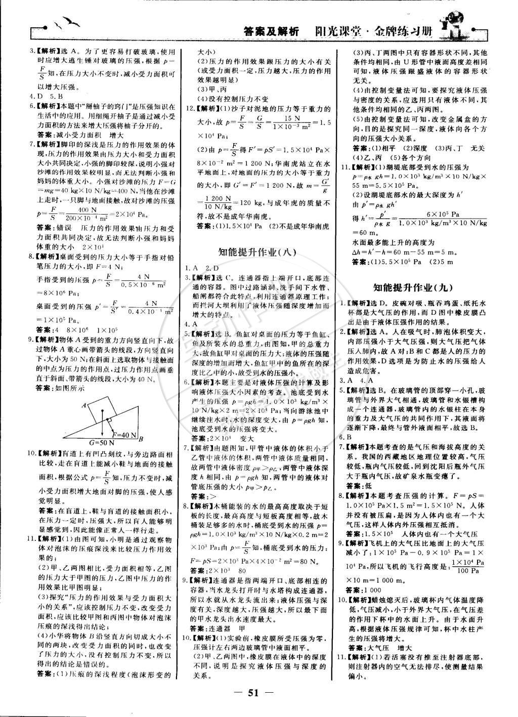 2015年陽光課堂金牌練習(xí)冊(cè)八年級(jí)物理下冊(cè)人教版 第11頁