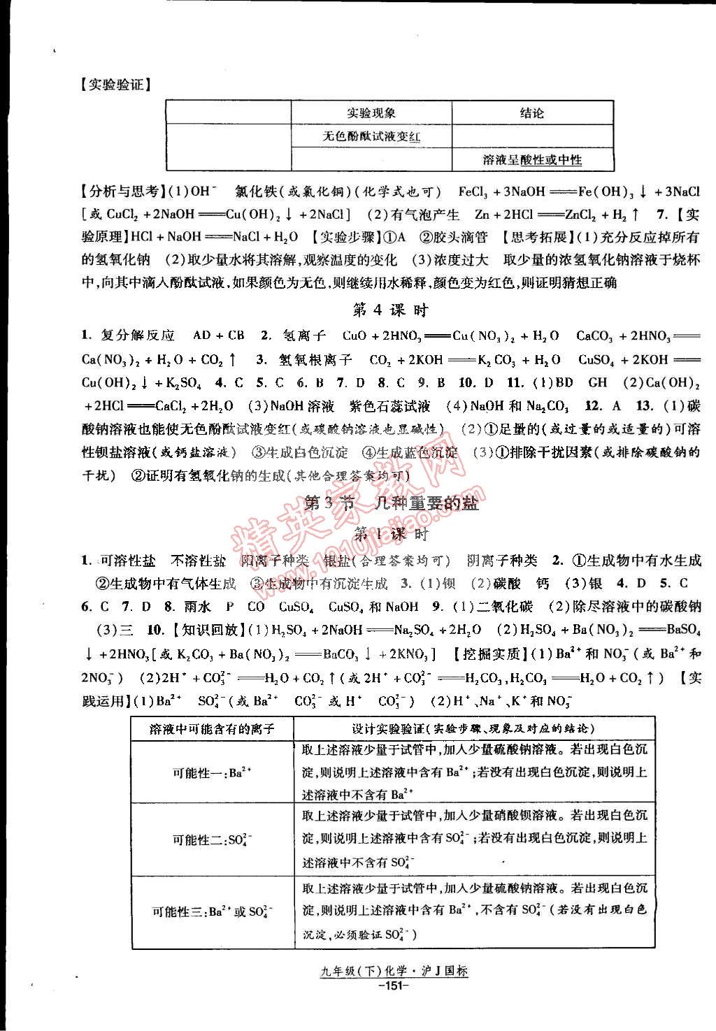 2015年经纶学典课时作业九年级化学下册沪教版 第7页