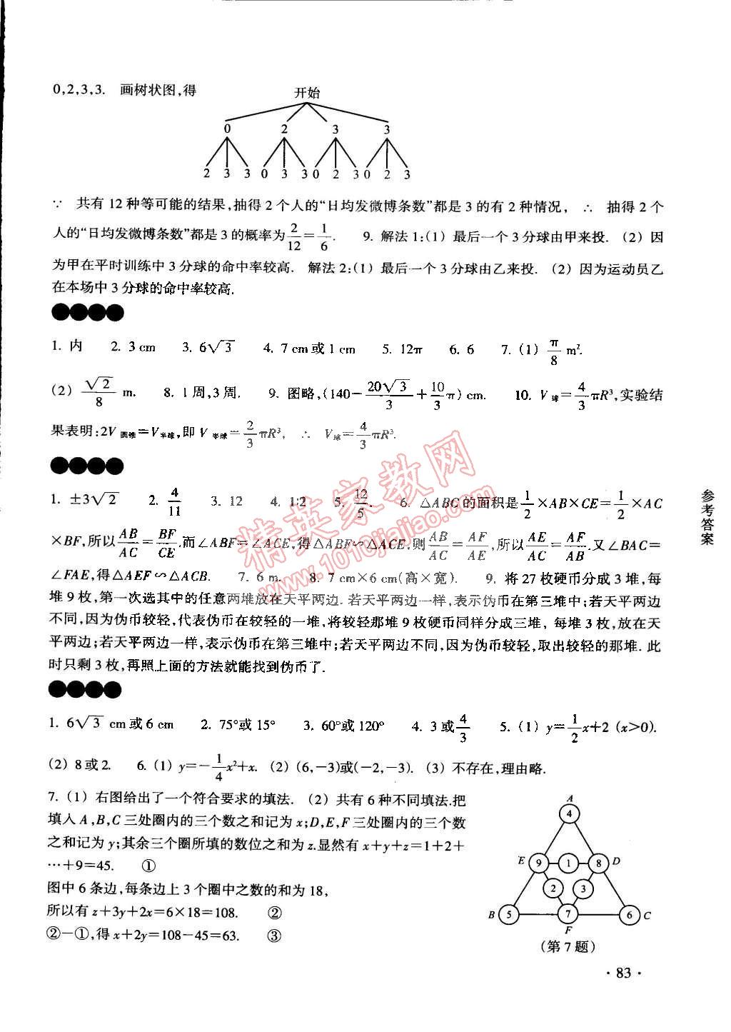 2015年寒假作業(yè)九年級C合訂本浙江教育出版社 第3頁