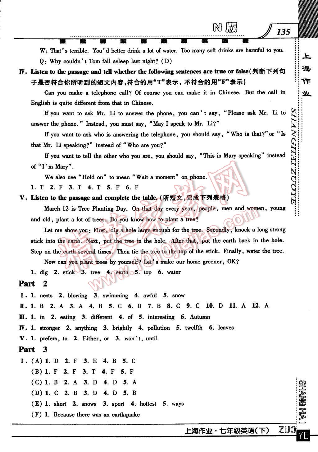 2015年上海作業(yè)七年級英語下冊牛津版 第15頁