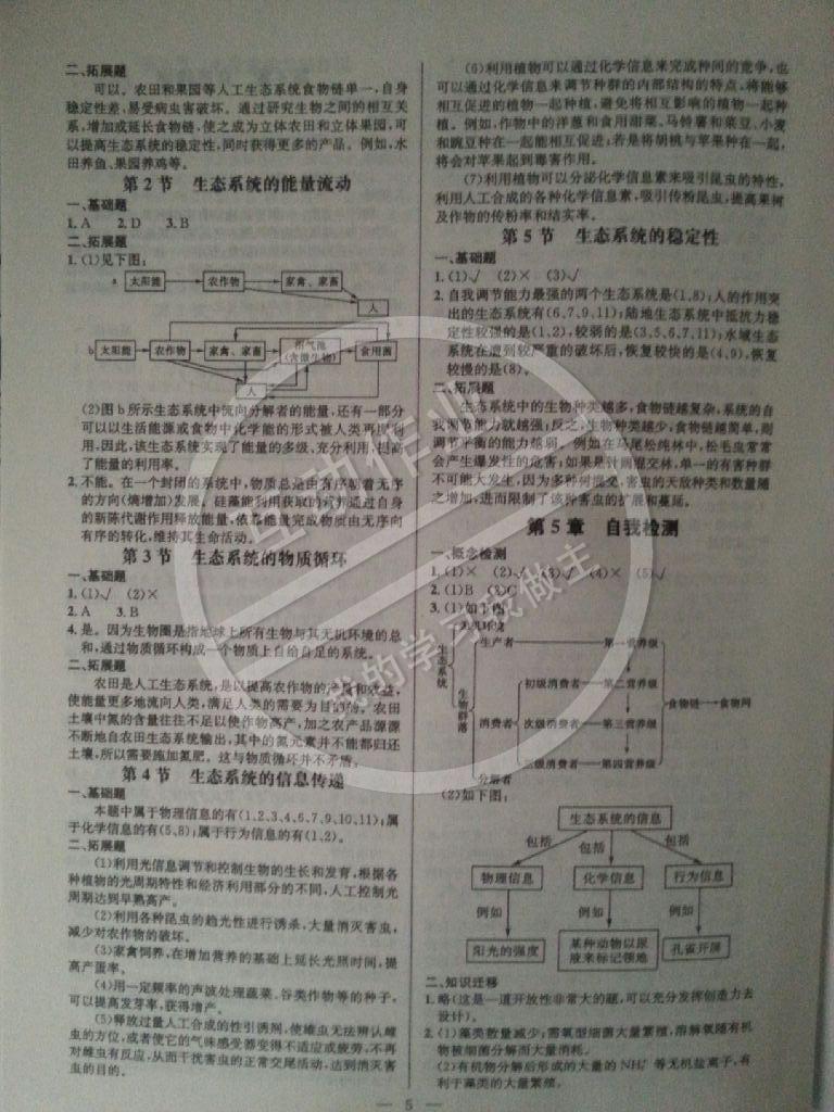 课本人教版高中生物必修3稳态与环境 第5页