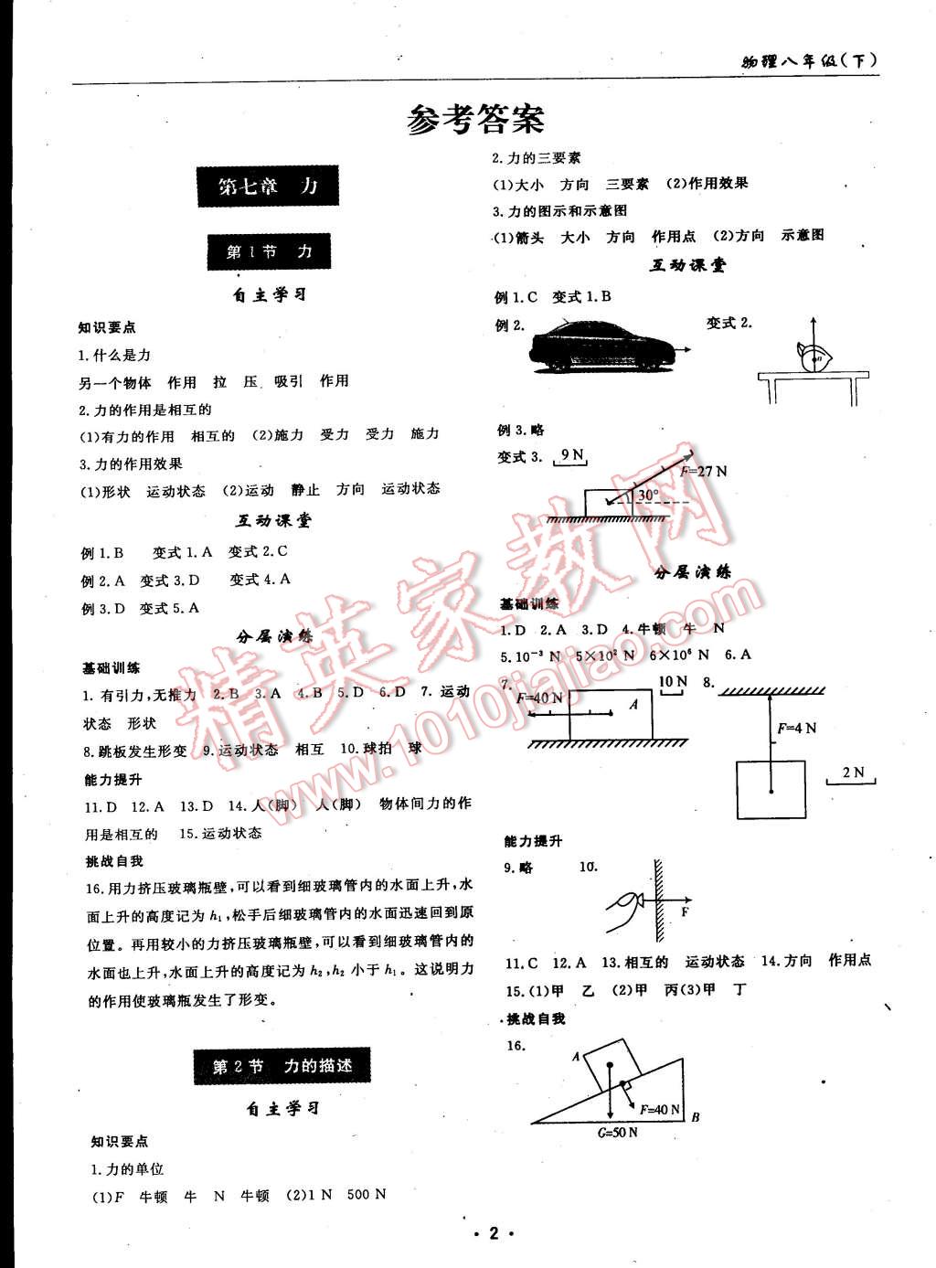 2015年理科愛(ài)好者八年級(jí)物理下冊(cè)教科版2014年第25期 第83頁(yè)