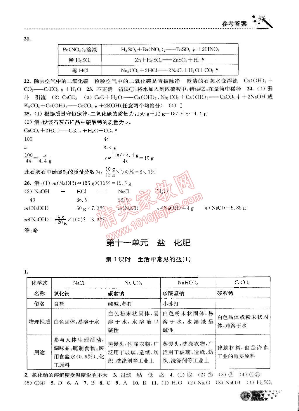 2015年名師點(diǎn)撥課時(shí)作業(yè)本九年級(jí)化學(xué)下冊(cè)全國(guó)版 第6頁(yè)