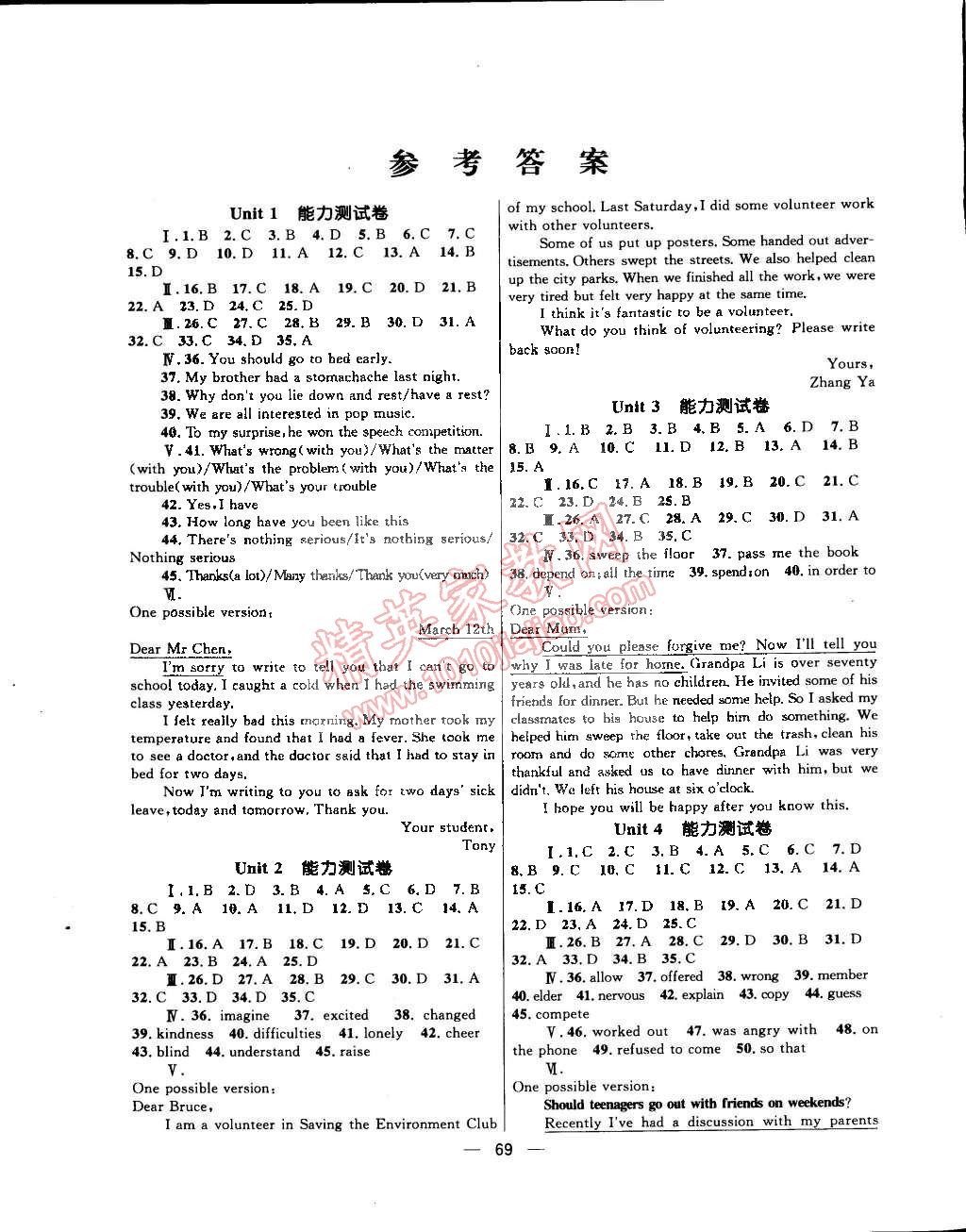 2015年奪冠百分百初中優(yōu)化測(cè)試卷八年級(jí)英語(yǔ)下冊(cè)人教版 第1頁(yè)