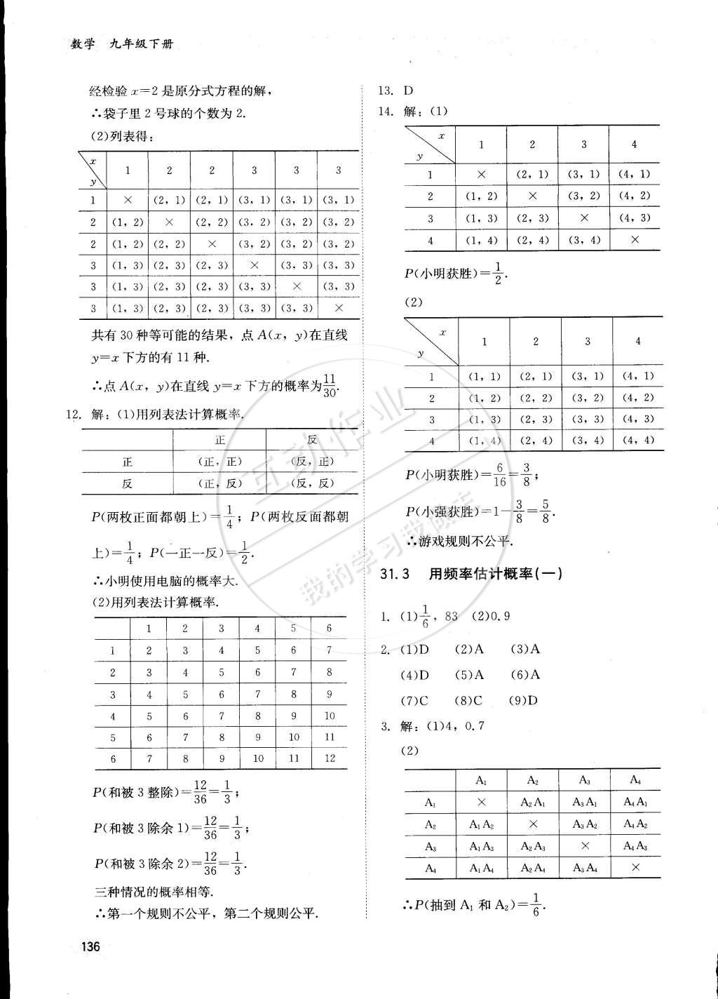 2015年同步練習冊九年級數(shù)學下冊冀教版 第16頁