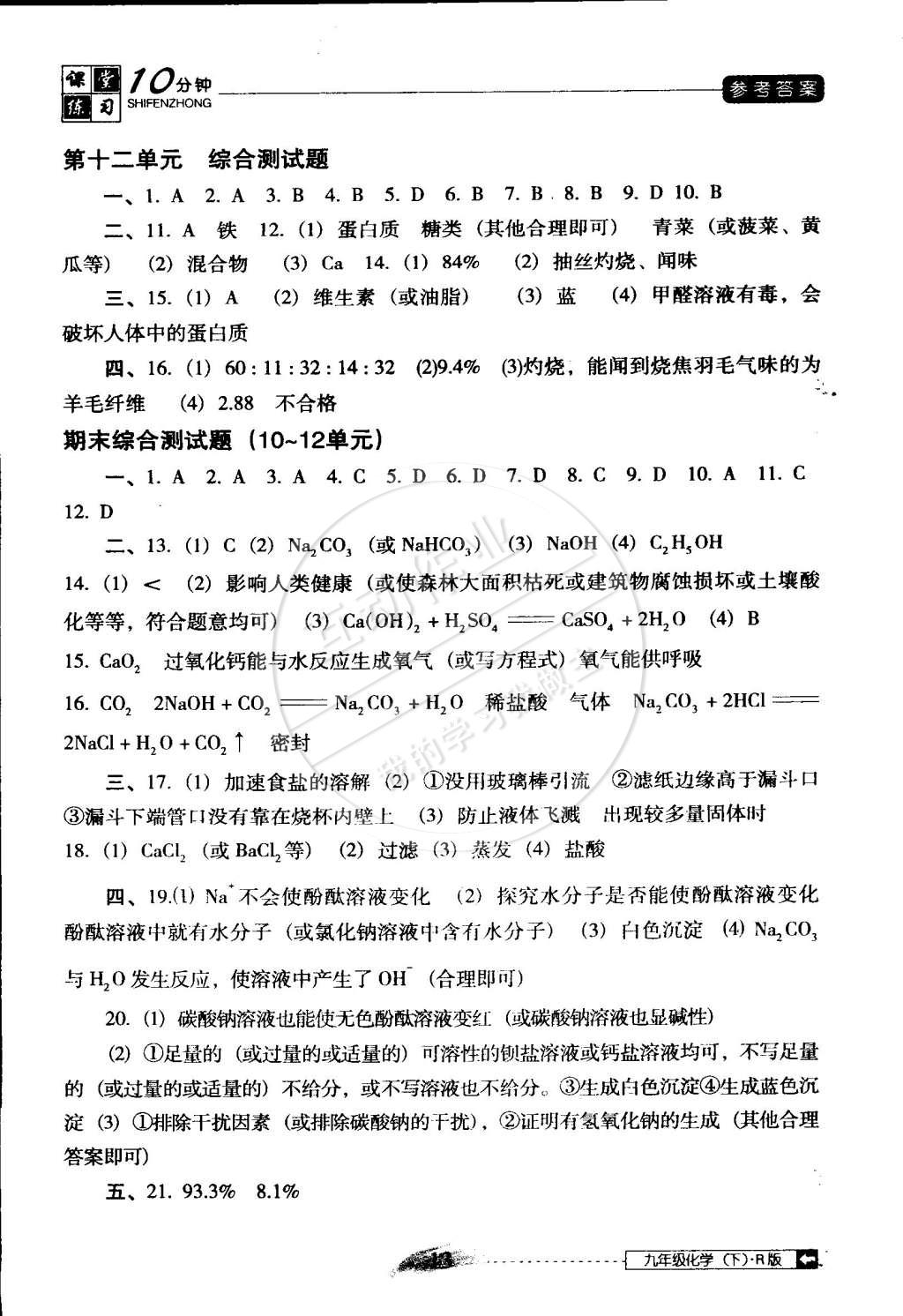 2015年翻轉(zhuǎn)課堂課堂10分鐘九年級化學下冊人教版 第13頁