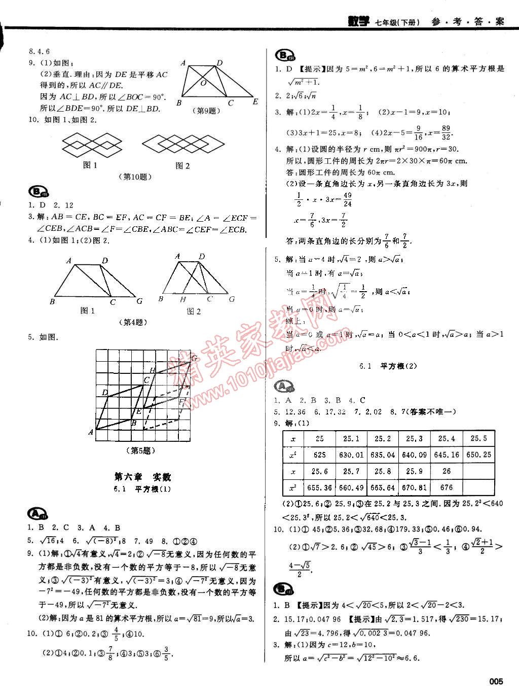 2015年學(xué)習(xí)質(zhì)量監(jiān)測(cè)七年級(jí)數(shù)學(xué)下冊(cè)人教版 第37頁