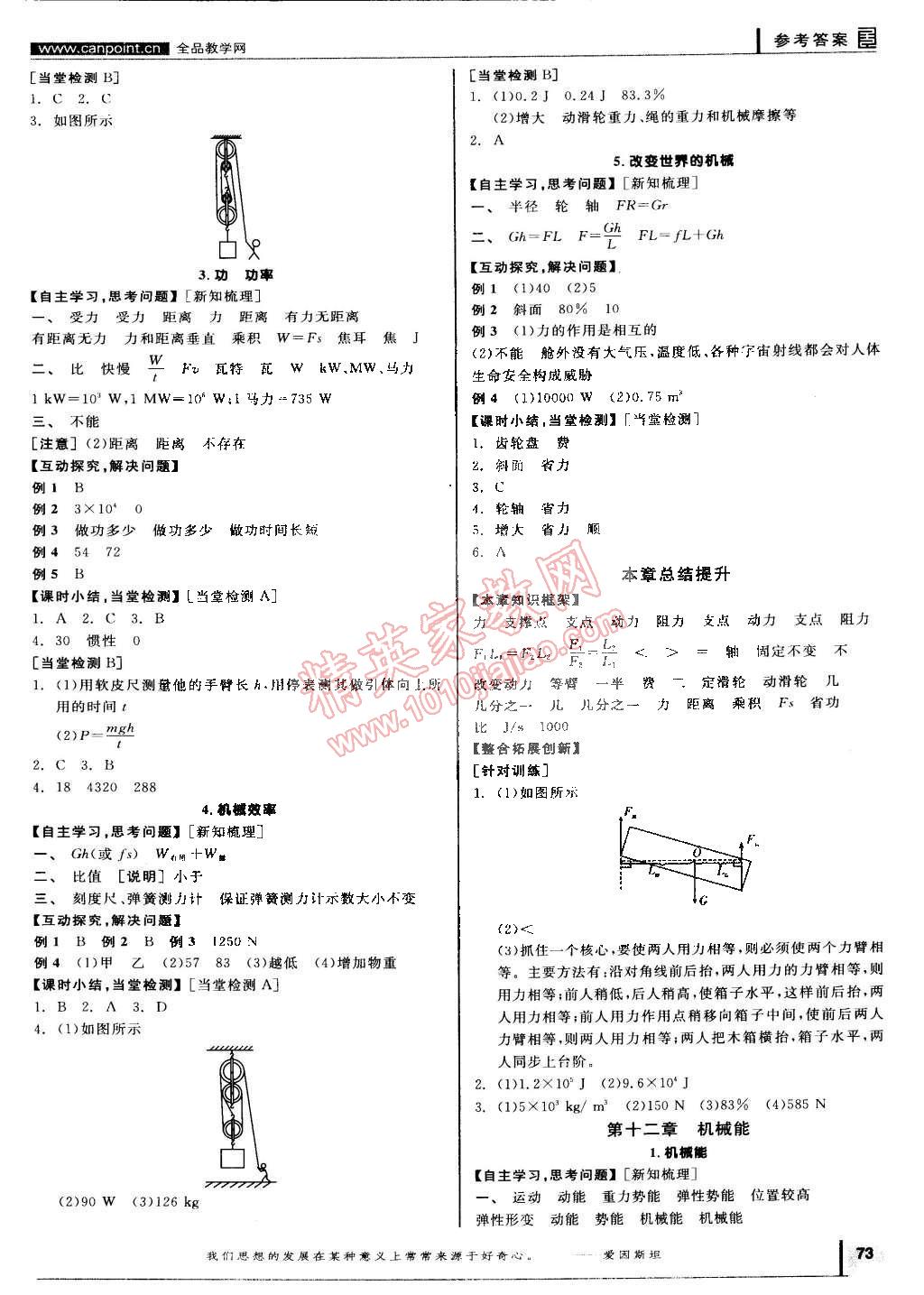 2015年全品学练考八年级物理下册教科版 第5页