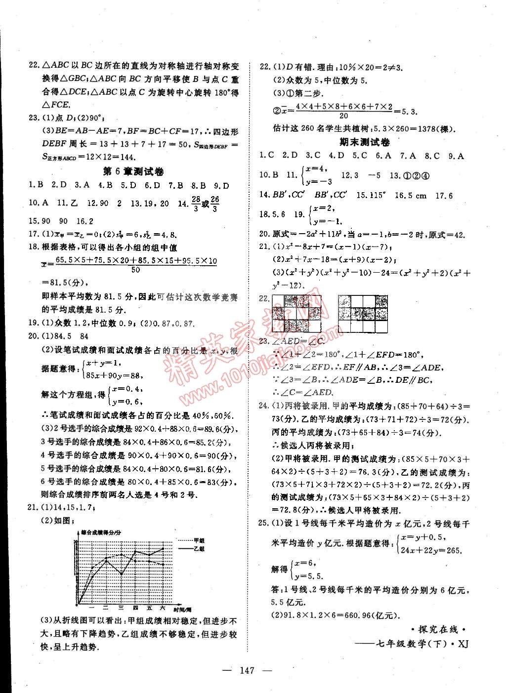 2015年探究在線高效課堂七年級數(shù)學(xué)下冊湘教版 第16頁