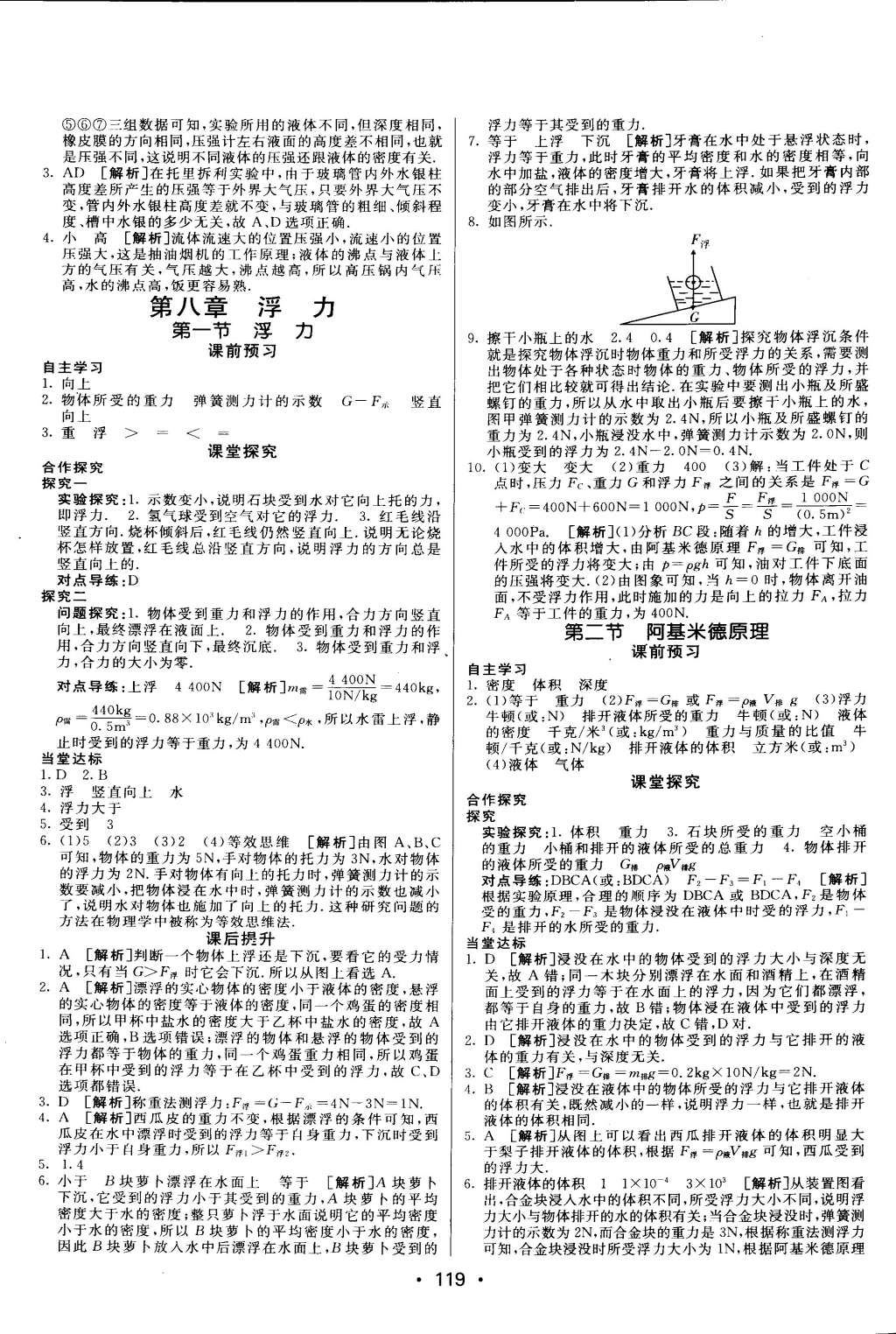 2015年同行學(xué)案課堂達(dá)標(biāo)八年級(jí)物理下冊(cè)魯科版 第9頁(yè)