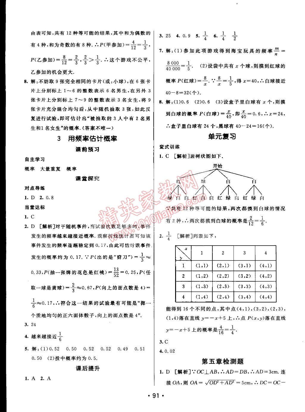 2015年同行学案课堂达标九年级数学下册鲁教版 第23页