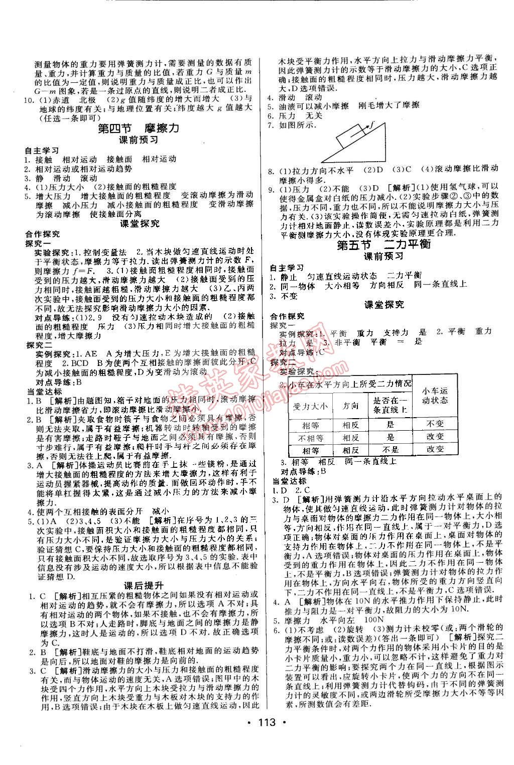 2015年同行学案课堂达标八年级物理下册鲁科版 第3页