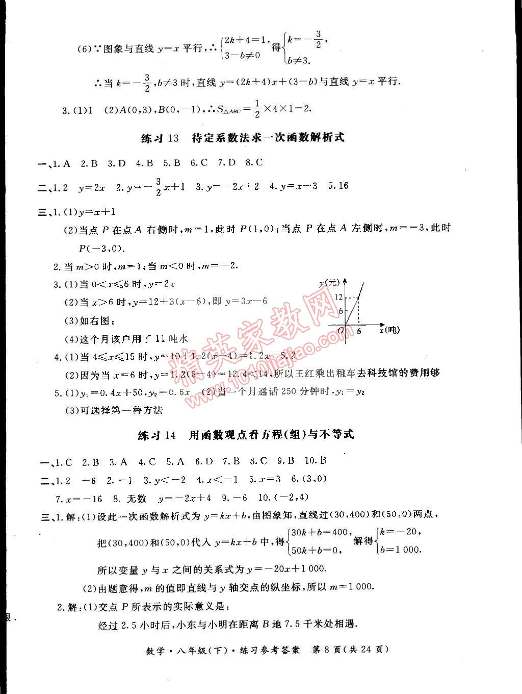 2015年新课标形成性练习与检测八年级数学下册 第38页