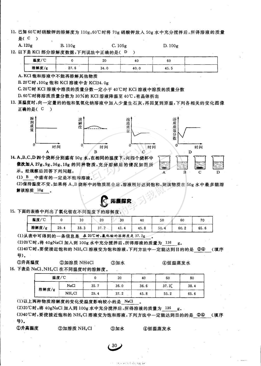 2015年思維新觀察九年級化學下冊人教版 第30頁