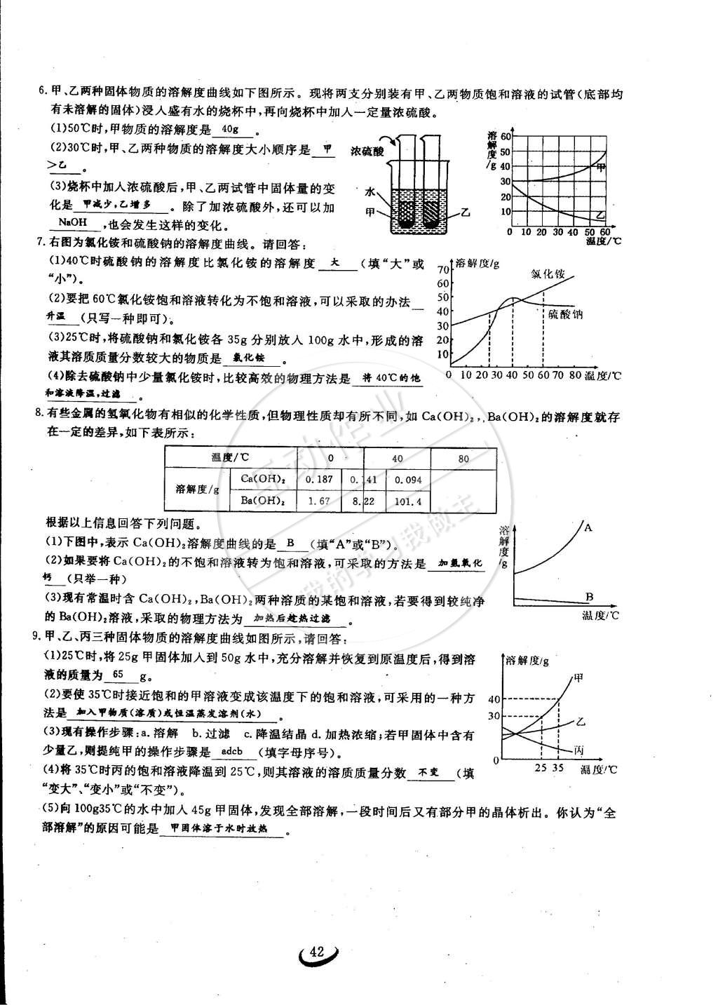 2015年思維新觀察九年級化學下冊人教版 第42頁