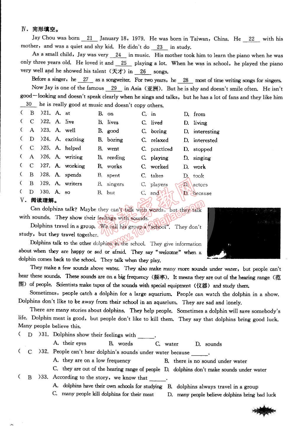 2015年思維新觀察課前課后七年級(jí)英語(yǔ)下冊(cè)人教版 第17頁(yè)