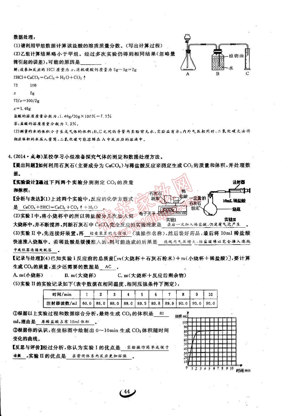 2015年思維新觀察九年級(jí)化學(xué)下冊(cè)人教版 第44頁(yè)