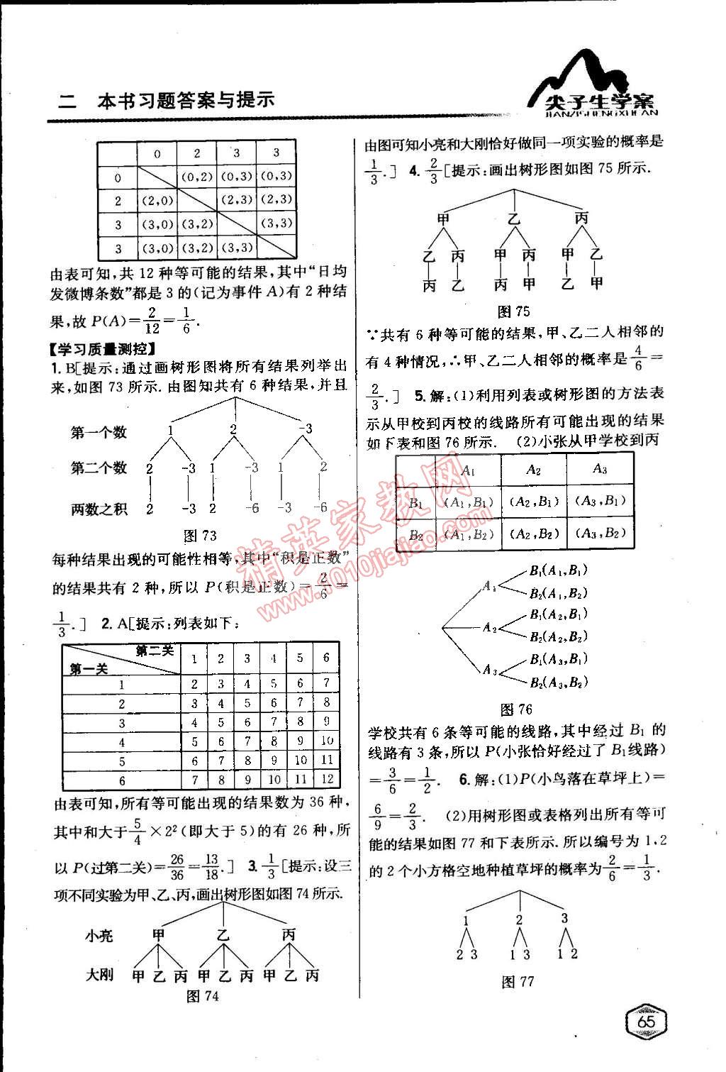 2015年尖子生學(xué)案九年級(jí)數(shù)學(xué)下冊(cè)冀教版 第33頁(yè)