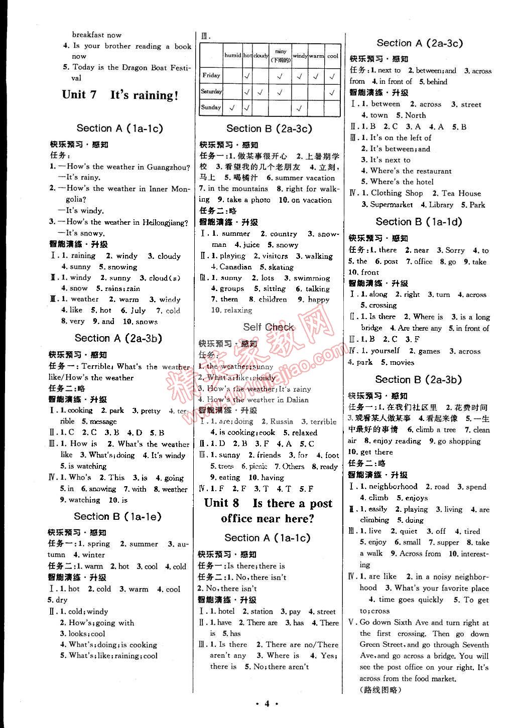 2015年初中同步测控全优设计七年级英语下册人教版 第4页