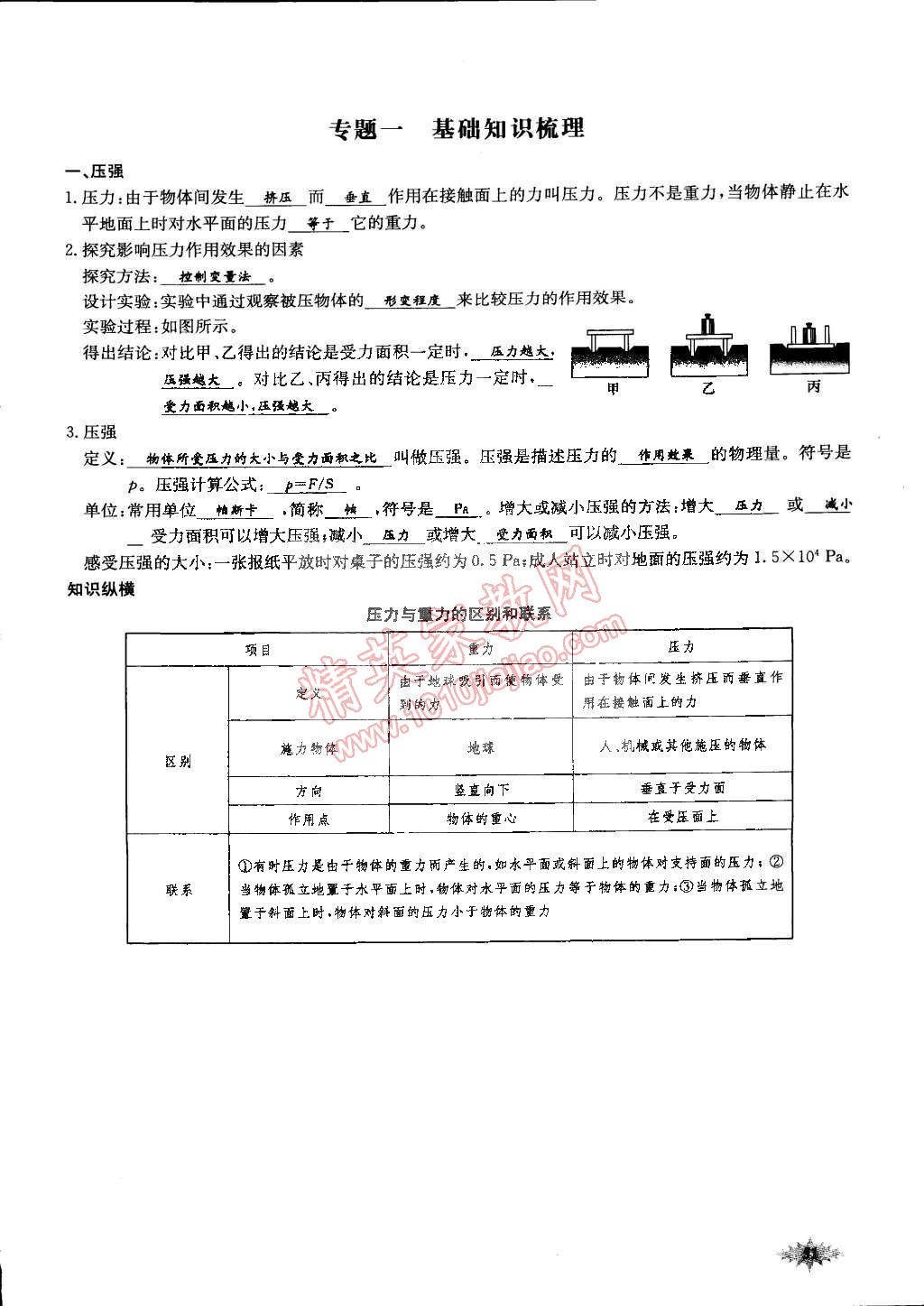 2015年思維新觀察課前課后八年級物理下冊人教版 第51頁