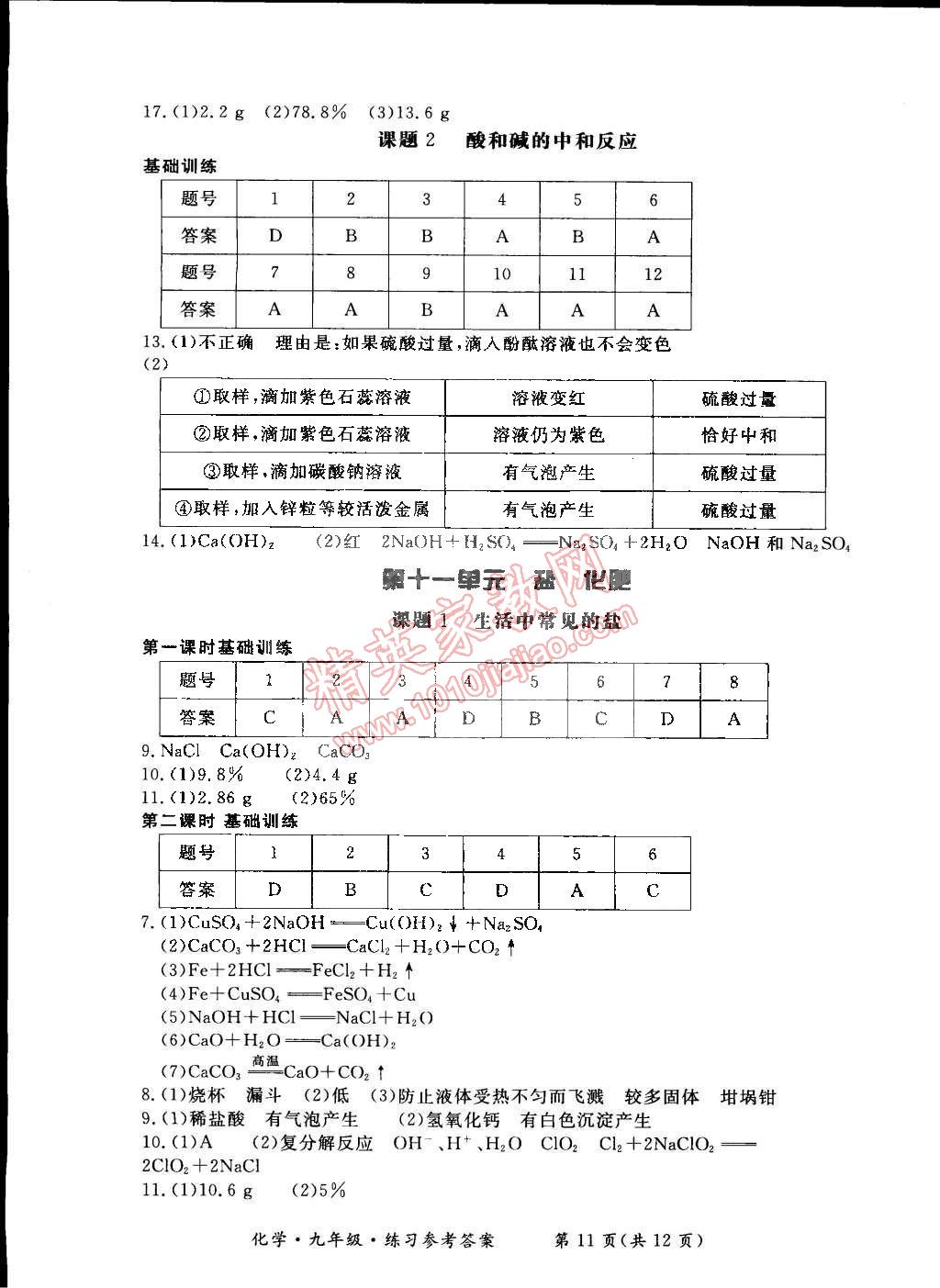 2014年新課標形成性練習(xí)與檢測九年級化學(xué)全一冊 第23頁