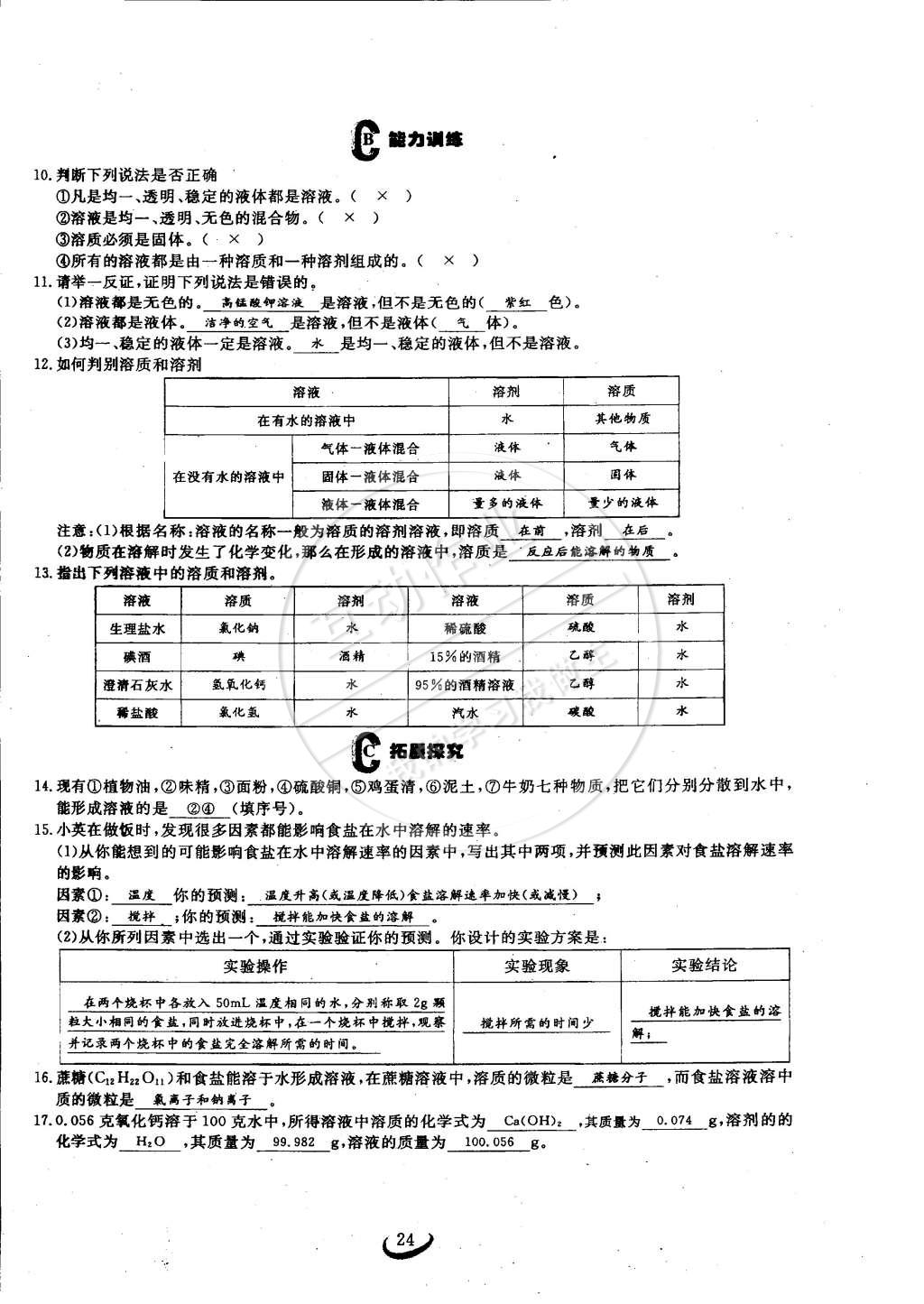 2015年思維新觀察九年級化學(xué)下冊人教版 第24頁