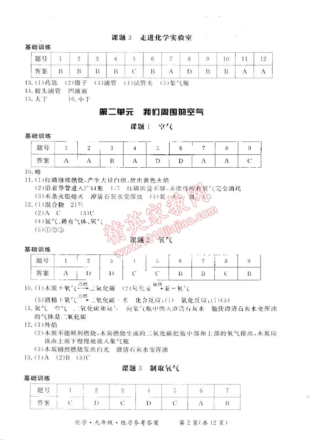 2014年新課標(biāo)形成性練習(xí)與檢測(cè)九年級(jí)化學(xué)全一冊(cè) 第38頁(yè)