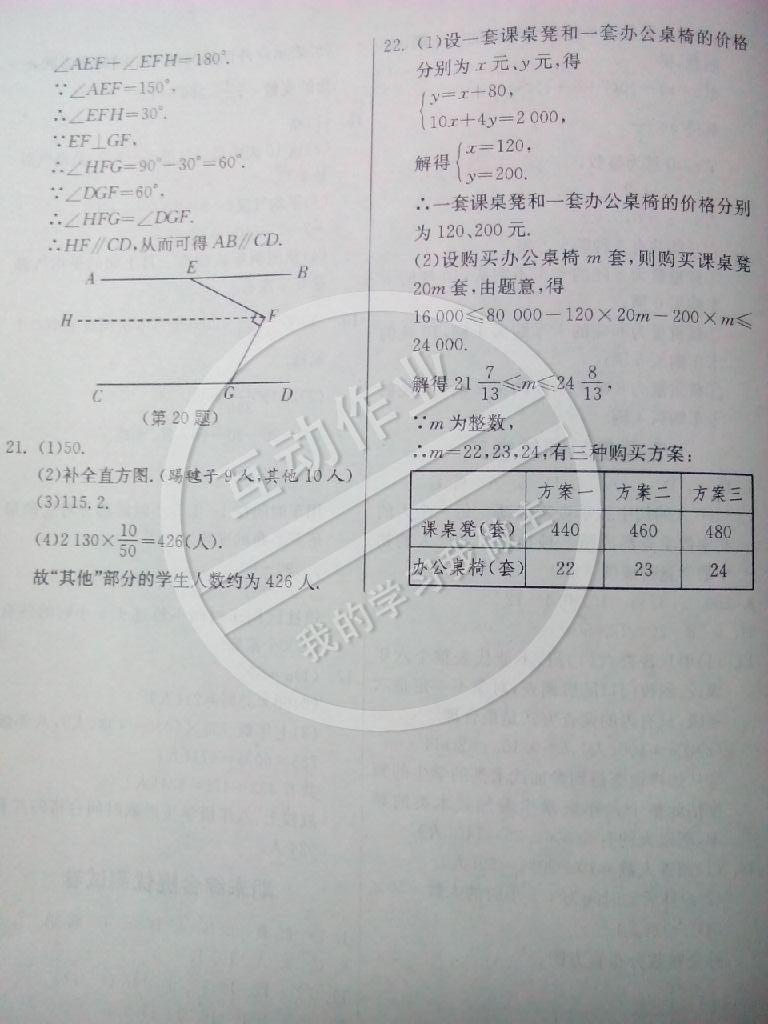 2015年實(shí)驗(yàn)班提優(yōu)訓(xùn)練七年級(jí)數(shù)學(xué)下冊(cè)人教版 第48頁(yè)