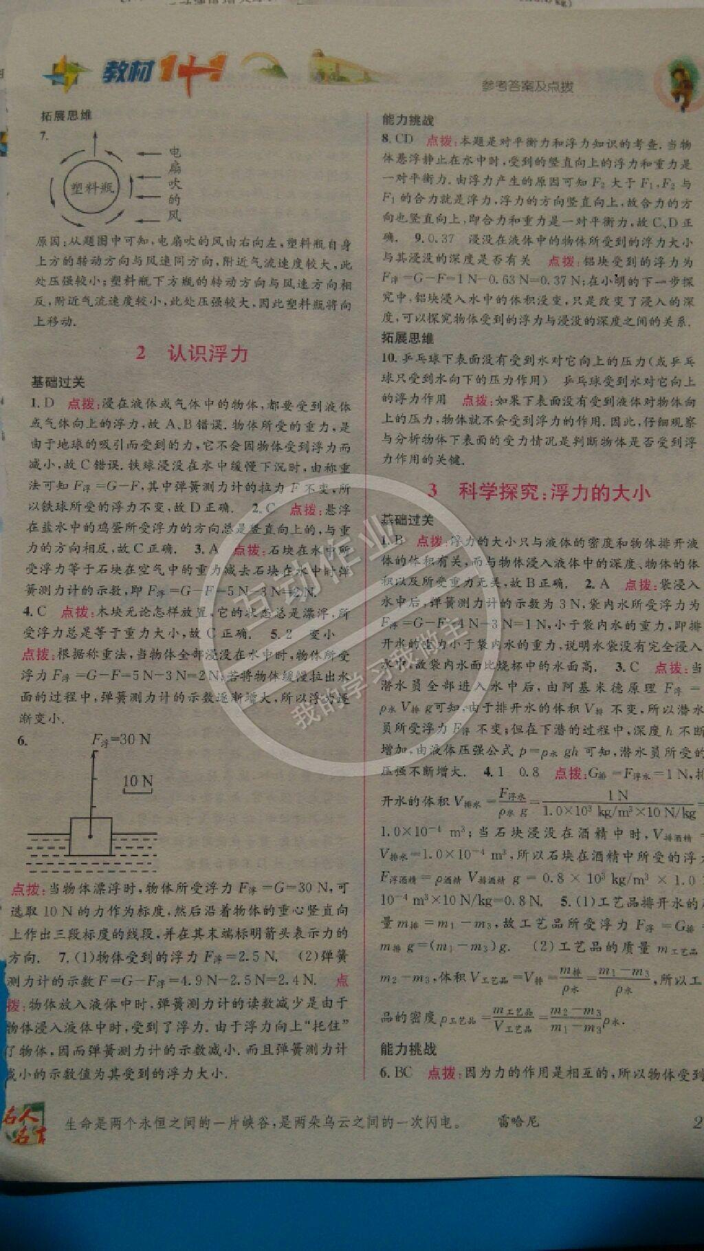 2015年教材1加1八年級(jí)物理下冊(cè)教科版 第23頁