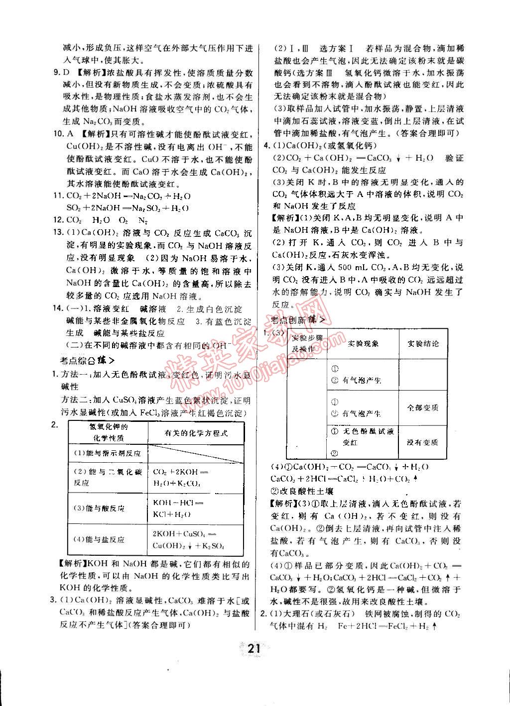 2015年北大绿卡课时同步讲练九年级化学下册人教版 第29页