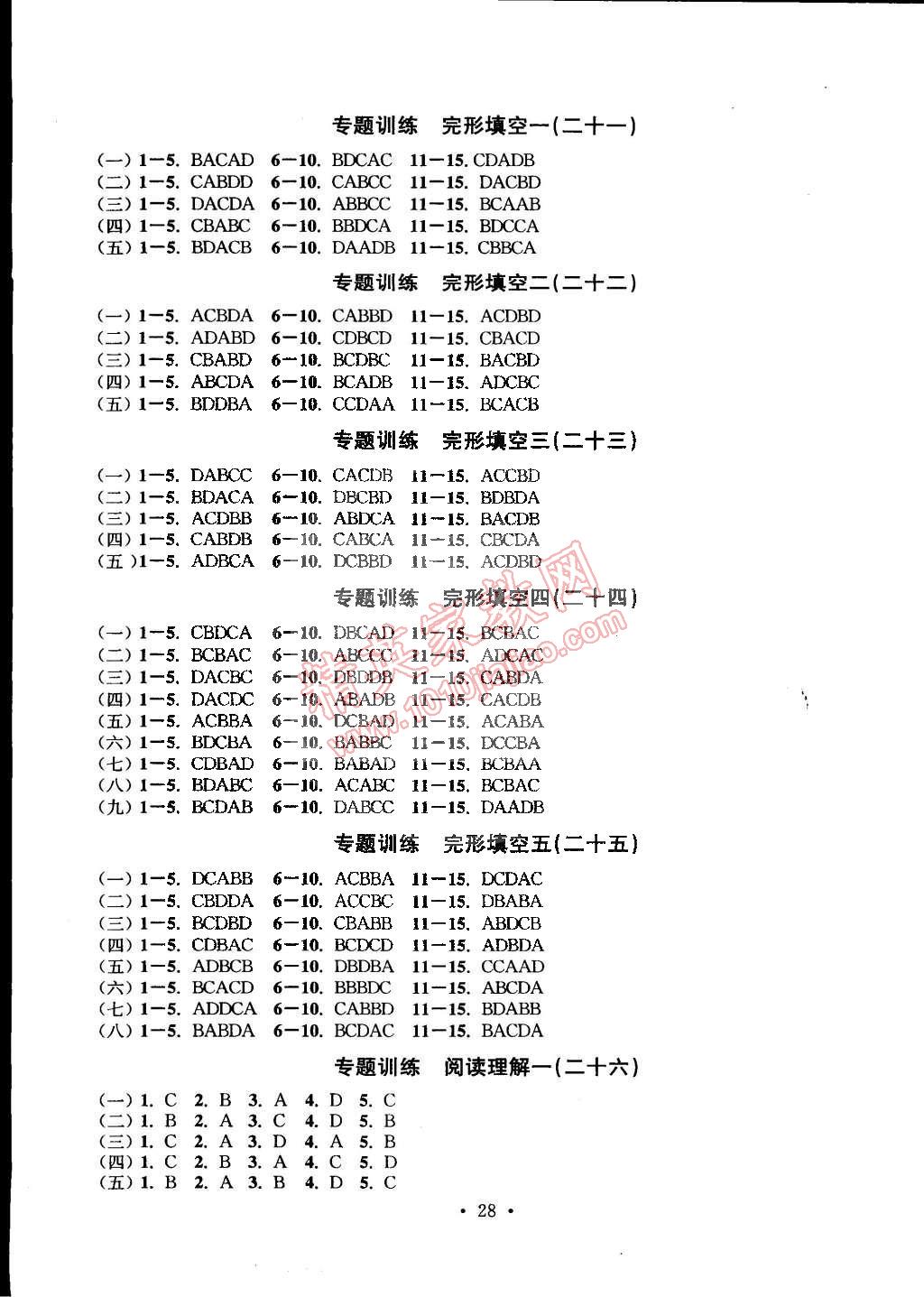 2014年習題e百檢測卷九年級英語全一冊人教版 第66頁