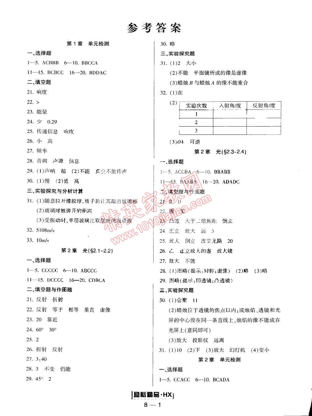 2015年勵耘書業(yè)勵耘活頁周周練八年級科學下冊華師大版 第1頁