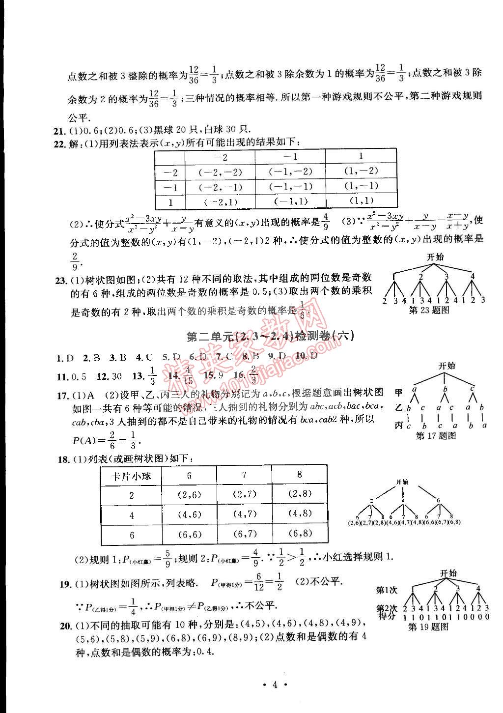 2014年習題e百九年級數(shù)學全一冊浙教版 第4頁