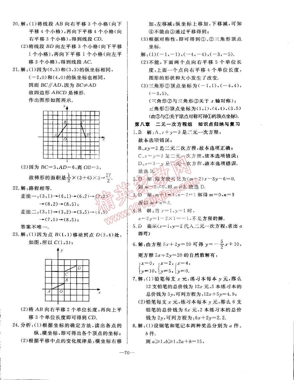 2015年精彩考評單元測評卷七年級數(shù)學(xué)下冊人教版 第6頁