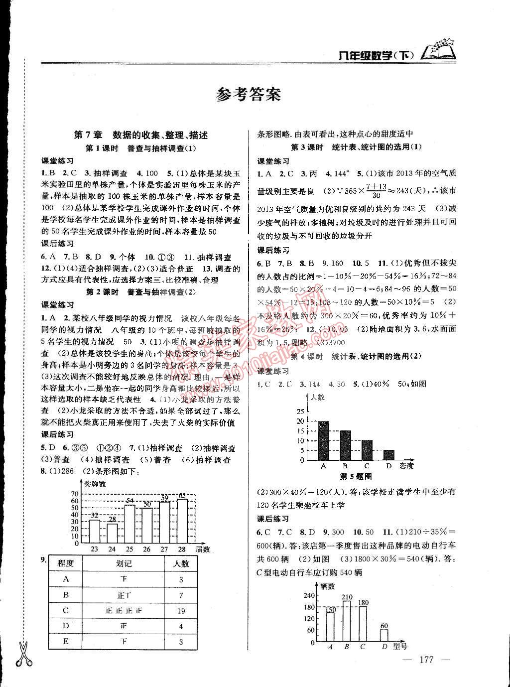 2015年课时学案作业本八年级数学下册国标江苏版 第1页