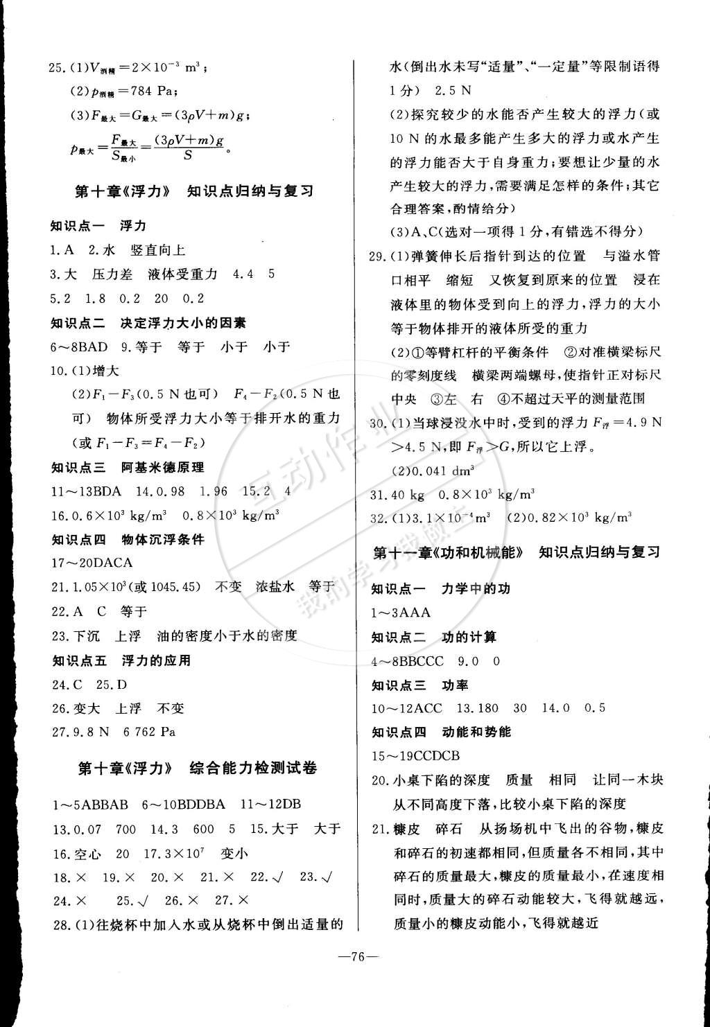 2015年精彩考評(píng)單元測(cè)評(píng)卷八年級(jí)物理下冊(cè)人教版 第4頁(yè)