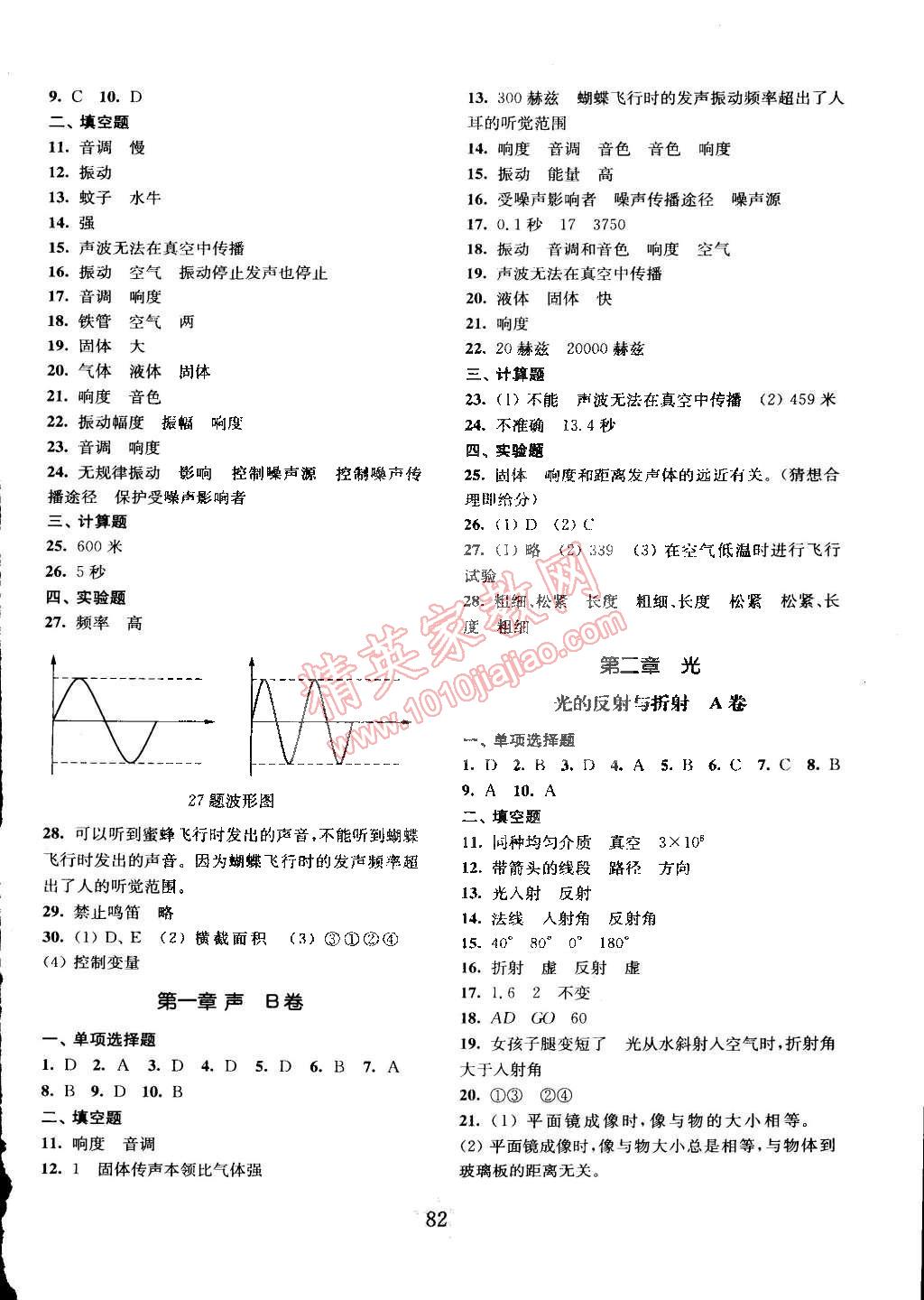 交大之星學(xué)業(yè)水平單元測試卷八年級物理 第2頁