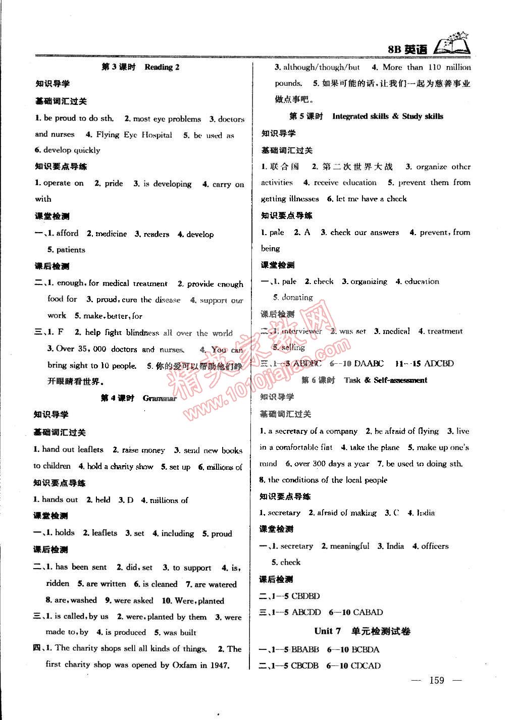 2015年課時(shí)學(xué)案作業(yè)本八年級(jí)英語下冊江蘇版 第13頁