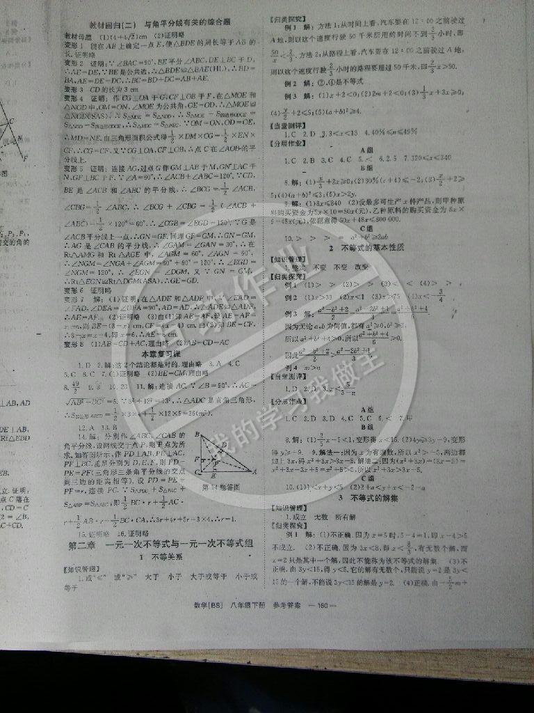 2015年全效學習八年級數學下冊北師大版 第4頁