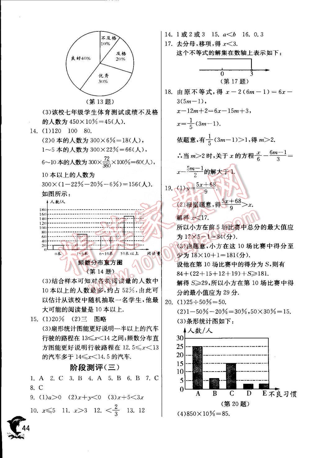 2015年實(shí)驗(yàn)班提優(yōu)訓(xùn)練七年級數(shù)學(xué)下冊人教版 第55頁