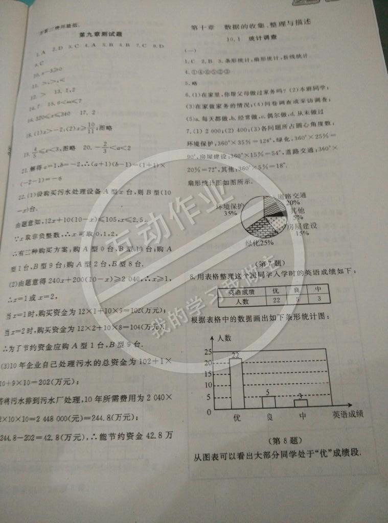 2014年數(shù)學(xué)作業(yè)本七年級下冊人教版 第7頁